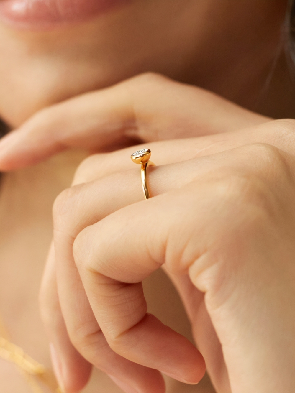 MONICA VINADER Gold Vermeil and Diamond Band Rings - Picture 7 of 9